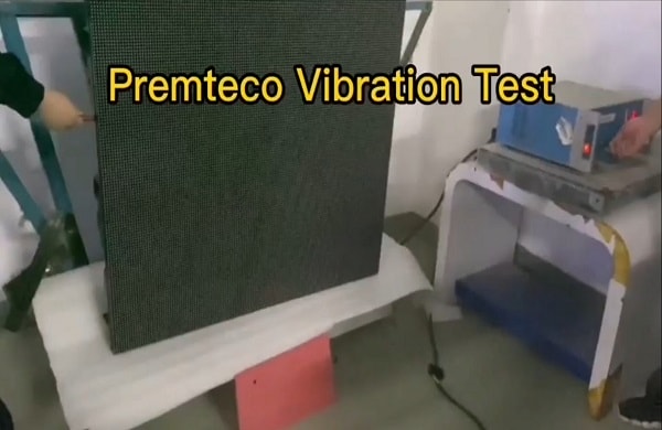 How does Premteco's QC do the vibration test?