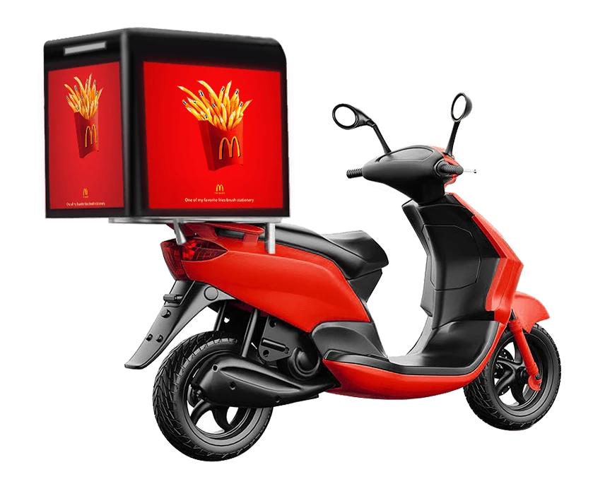 Caja LED de entrega de comida