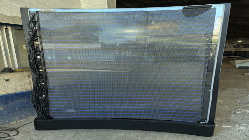 Premteco P3.9 Şeffaf LED ekran, Brezilya, St. Paulo'da