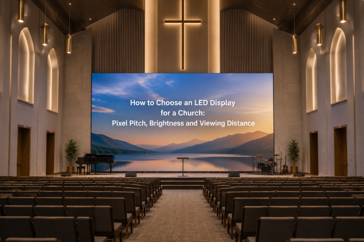 How to Choose an LED Display for a Church: Pixel Pitch, Brightness and Viewing Distance